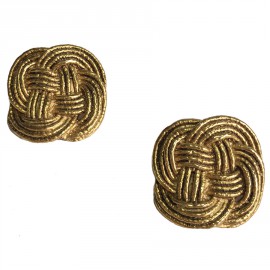 Earrings metal clips interlaced golden other brands