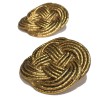 Earrings metal clips interlaced golden other brands