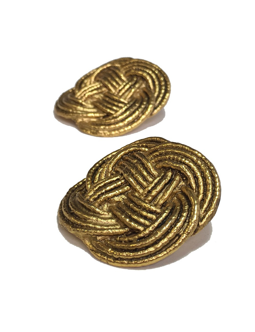 Earrings metal clips interlaced golden other brands