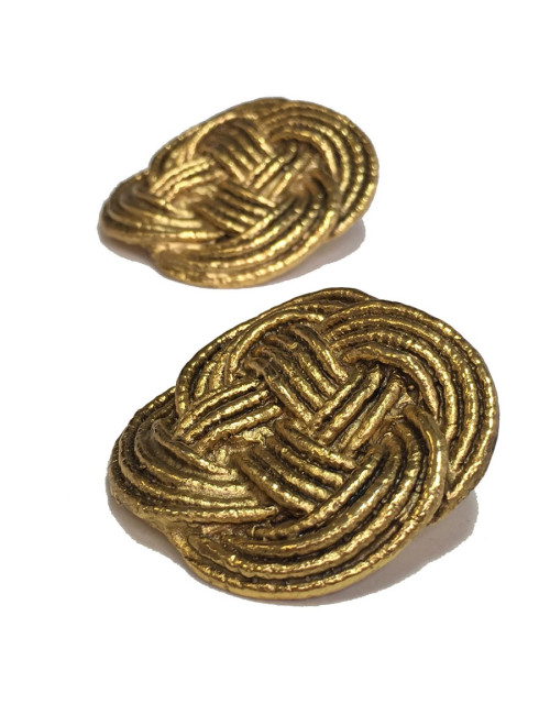 Earrings metal clips interlaced golden other brands