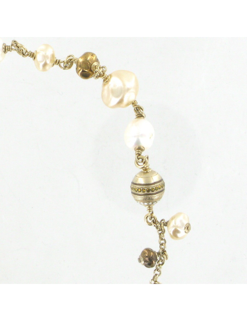 Sautoir CHANEL perles et chaînes 