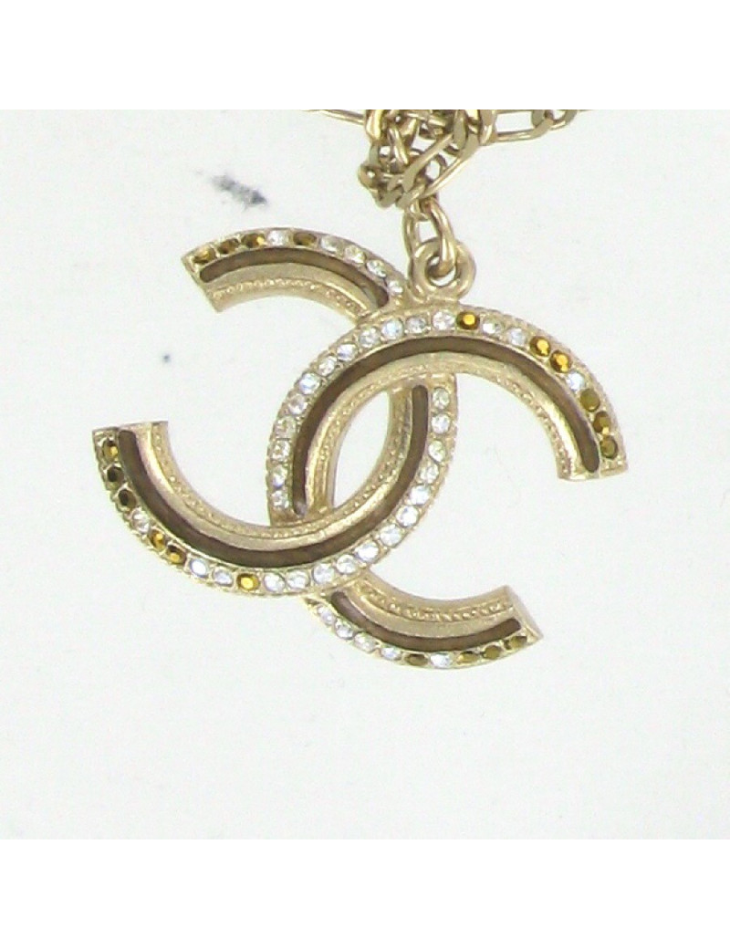 Sautoir CHANEL perles et chaînes 