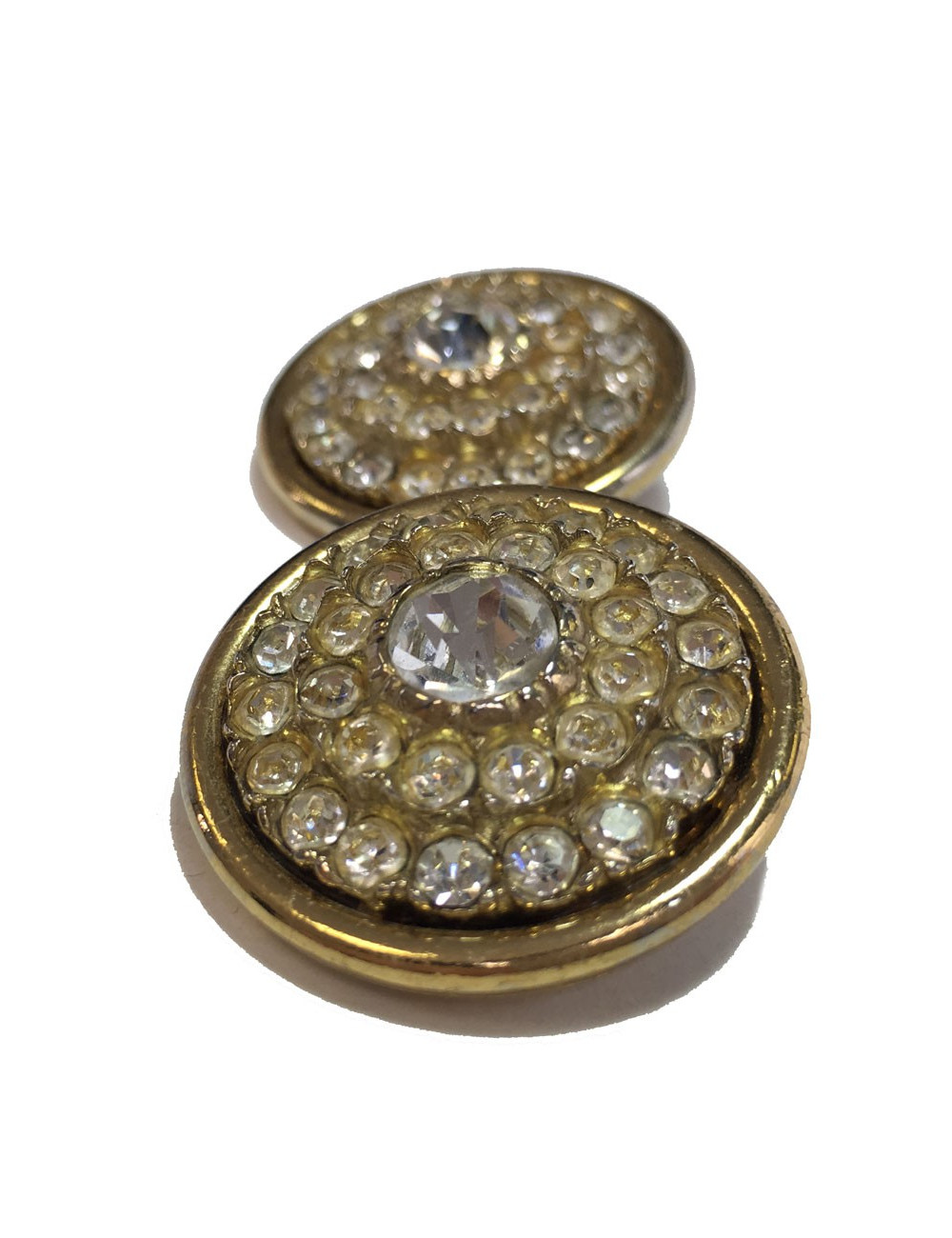 xxx Boucles d'oreille clips dorées et strass autres marques