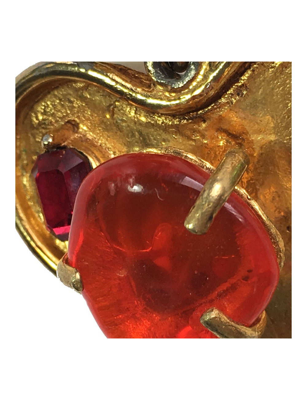 Boucles d'oreille clips CHRISTIAN LACROIX pendants Vintage