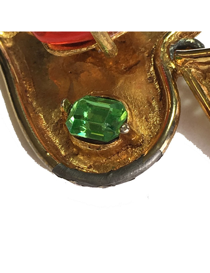 Boucles d'oreille clips CHRISTIAN LACROIX pendants Vintage