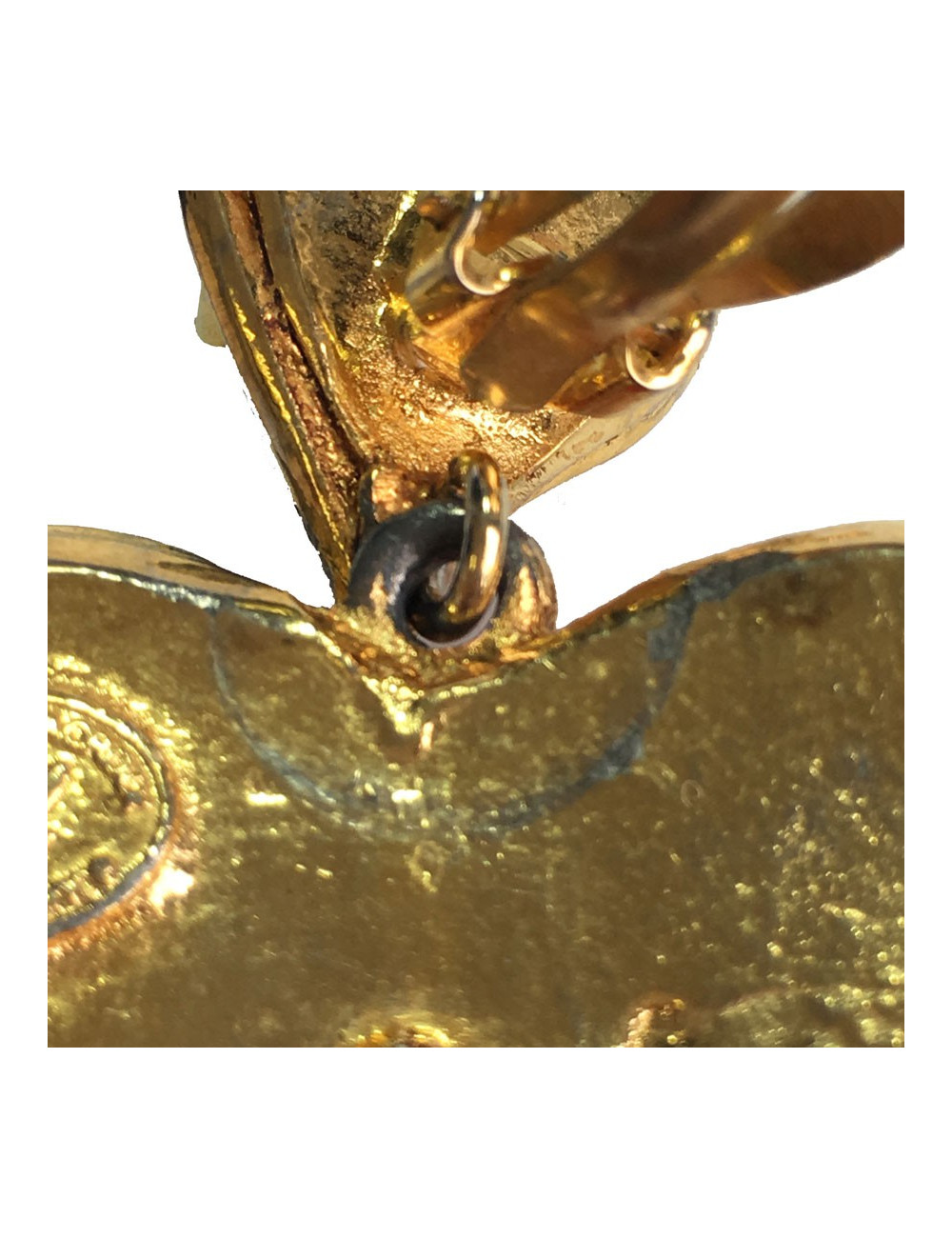 Boucles d'oreille clips CHRISTIAN LACROIX pendants Vintage