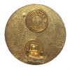 xxx Boucles d'oreille clips HERMES Médor vintage en cuir kaki et métal doré