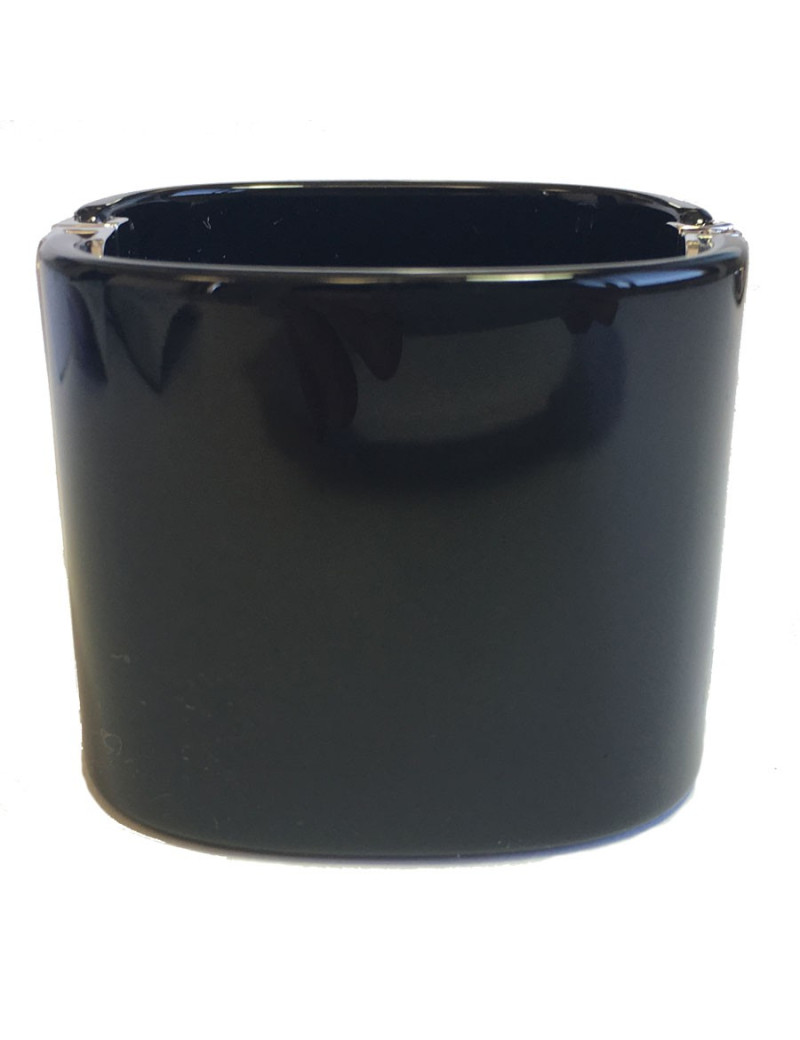 CHANEL cuff black and double C rhinestone