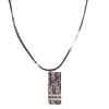 Necklace DIOR monogram in silver and pink enamel