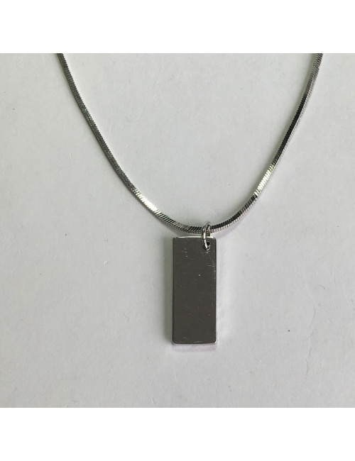 Necklace DIOR monogram in silver and pink enamel