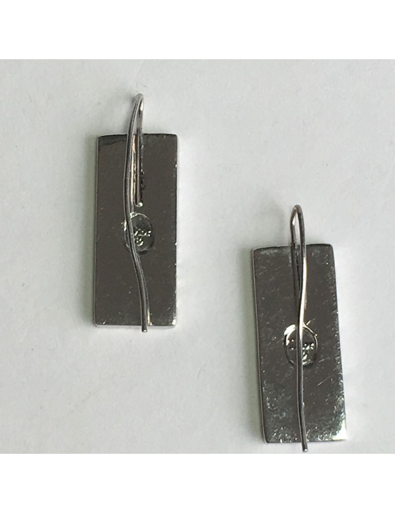 Nails DIOR monogram in pink enamel and Silver earrings