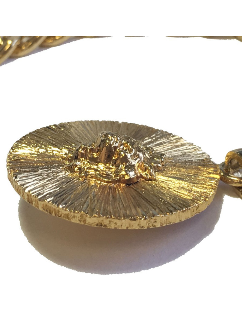 CHANEL vintage chain necklace belt in gilded metal