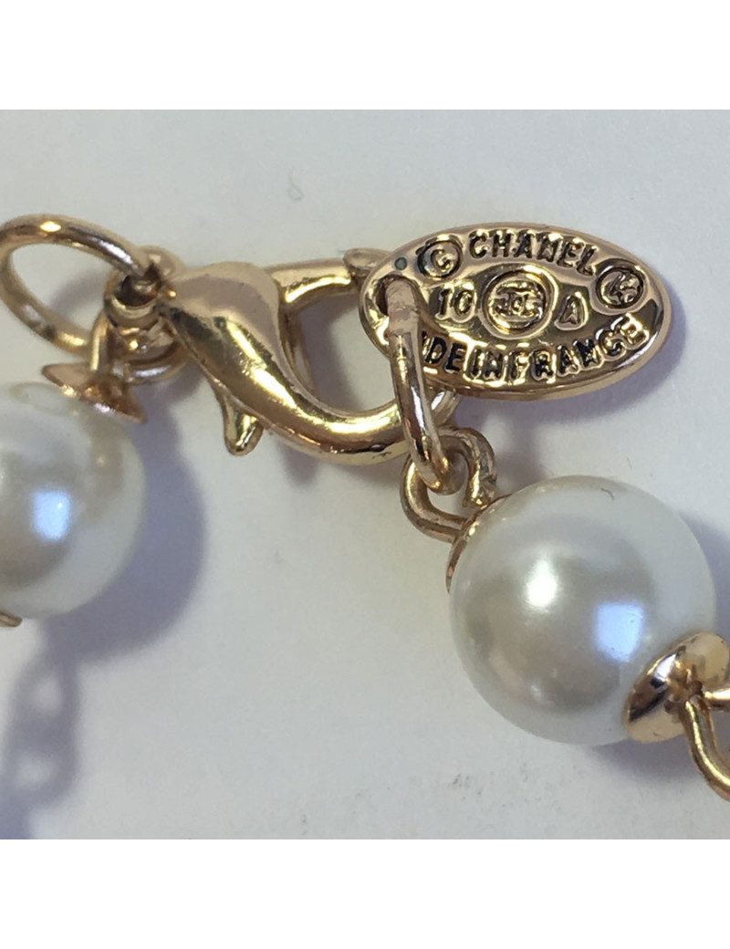 Sautoir CHANEL perles et doré