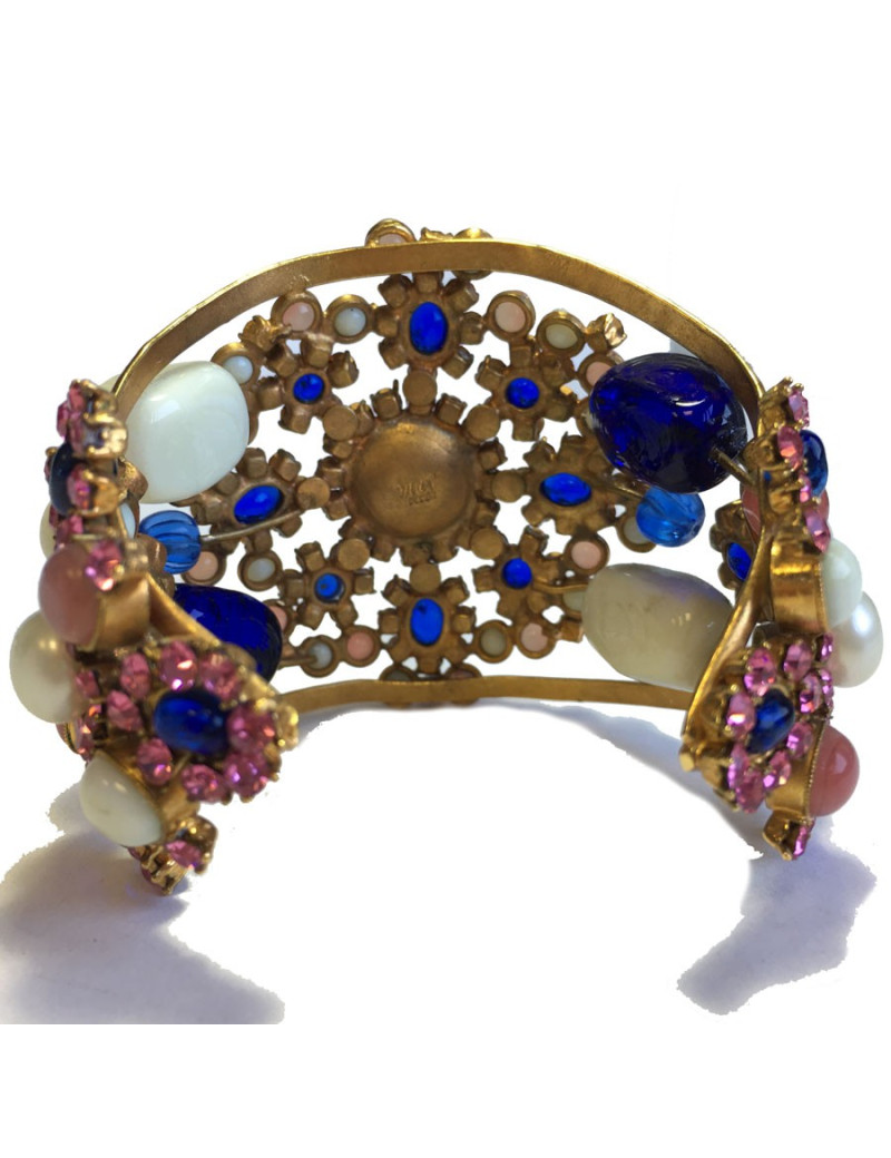 MARGUERITE de VALOIS rhinestones and molten glass byzantin cuff