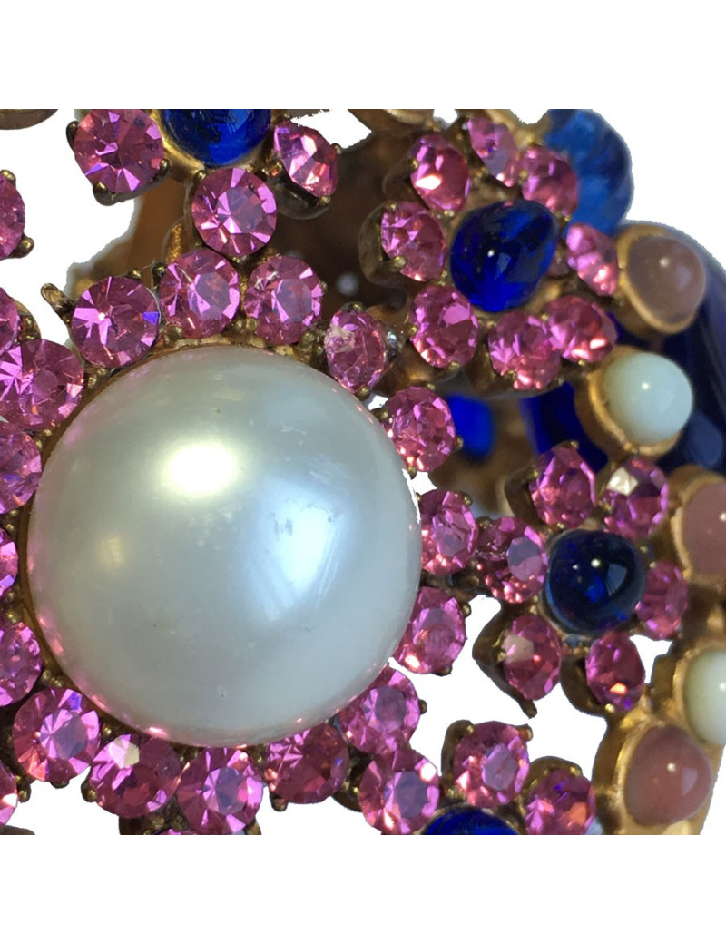 MARGUERITE de VALOIS rhinestones and molten glass byzantin cuff