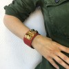 CDC Fido HERMES cuff red epsom leather