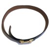 HERMES vintage H belt size 70 in black box leather and brown courchevel leather 