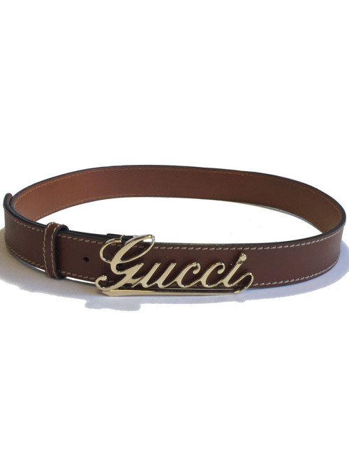 Ceinture GUCCI en cuir marron 