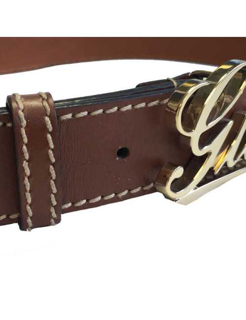 Ceinture GUCCI en cuir marron 
