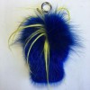 FENDI 'FENDIRUMI BUG-KUN' bag charm in blue and yellow mink