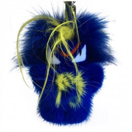 FENDI 'FENDIRUMI BUG-KUN' bag charm in blue and yellow mink