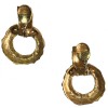 Boucles d'oreille clips GIVENCHY en métal doré