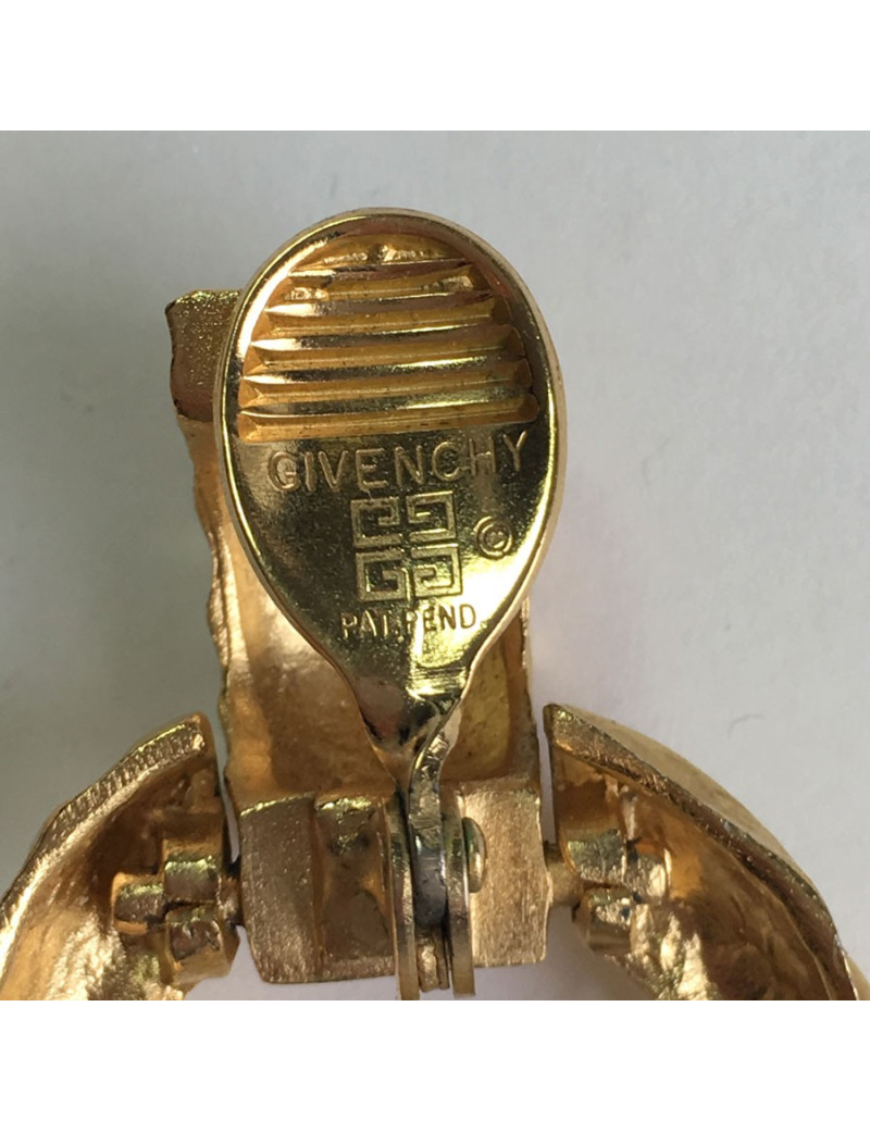 GIVENCHY clip-on earrings in matte gilded metal
