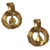 GIVENCHY clip-on earrings in matte gilded metal