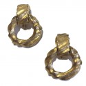 Boucles d'oreille clips GIVENCHY en métal doré