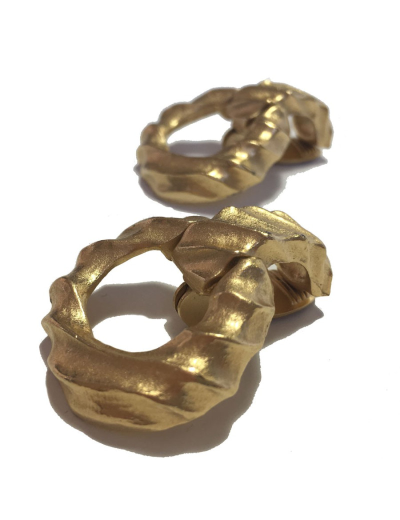 Boucles d'oreille clips GIVENCHY en métal doré