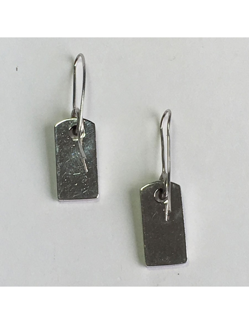 Nails DIOR silver metal and rhinestone earrings