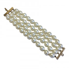 Bracelet CHANEL vintage en perles nacrées