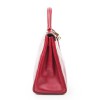 HERMES Kelly 28 handbag in red box leather