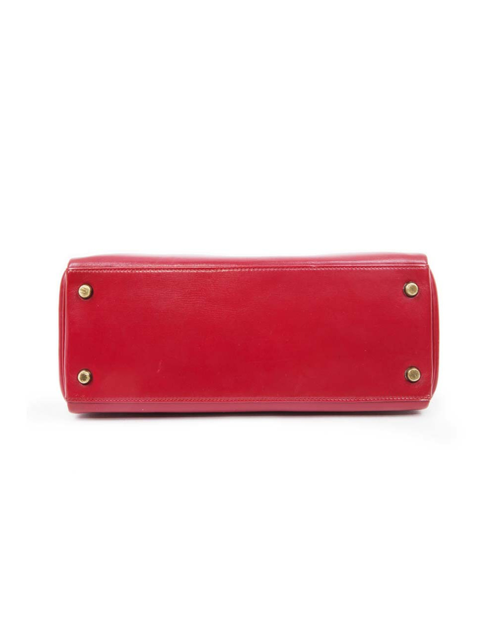 HERMES Kelly 28 handbag in red box leather