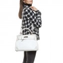 Bag Kelly ghillies two-tone white and gray Pearl