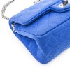 Mini sac 2.55 CHANEL en jersey bleu électrique