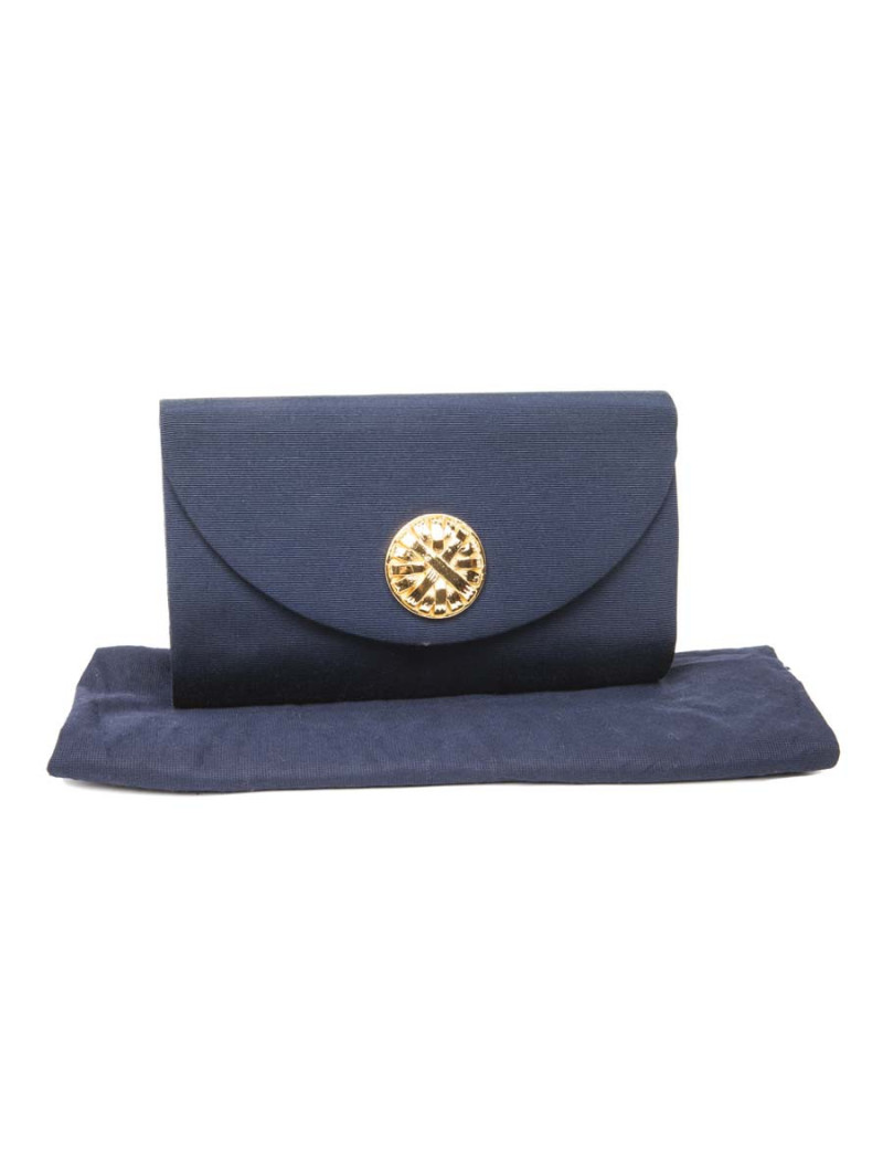 Pochette GIVENCHY  en piqué bleu nuit Vintage