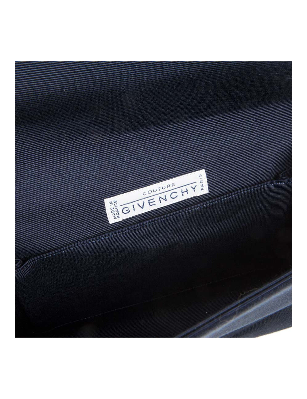 Pochette GIVENCHY  en piqué bleu nuit Vintage