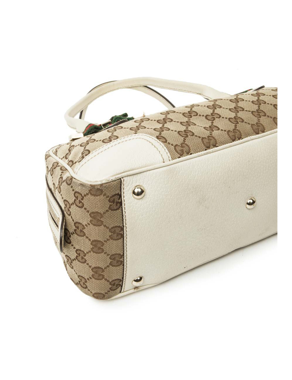 Sac GUCCI toile monogram beige et marron Vintage