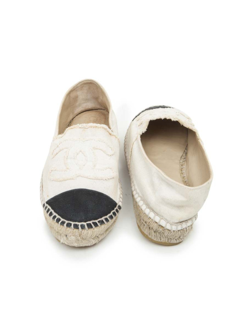 Espadrilles CHANEL T toile écrue