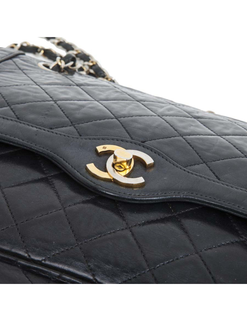 Sac CHANEL timeless bleu nuit Vintage Couture