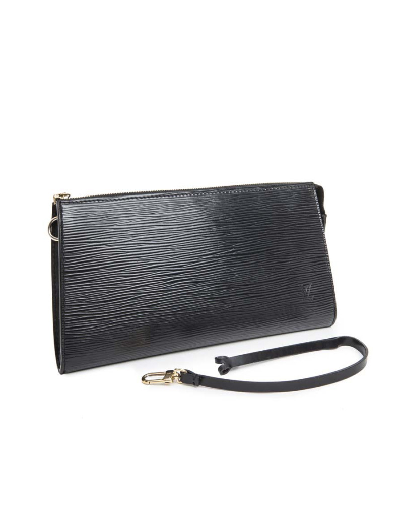 Pochette LOUIS VUITTON cuir épi noir Vintage