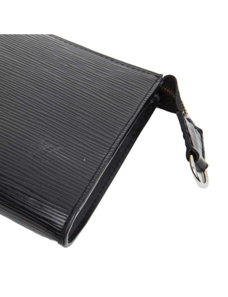 Pochette LOUIS VUITTON cuir épi noir Vintage