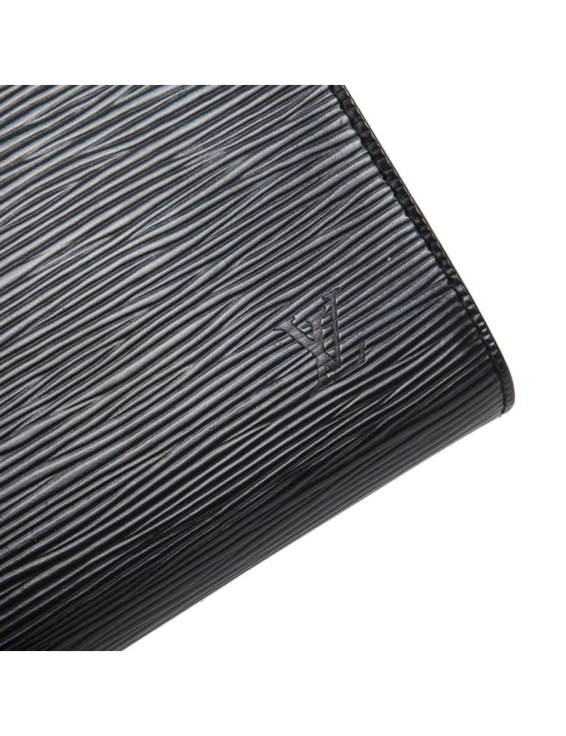 Pochette LOUIS VUITTON cuir épi noir Vintage