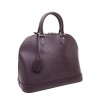 LOUIS VUITTON Alma handbag in plum epi grained cowhide leather