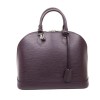 LOUIS VUITTON Alma handbag in plum epi grained cowhide leather