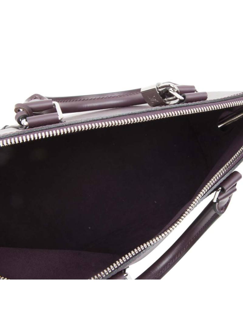 LOUIS VUITTON Alma handbag in plum epi grained cowhide leather