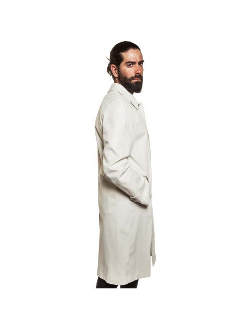 Trench coat GIANNI VERSACE t 48 in white lambskin broken