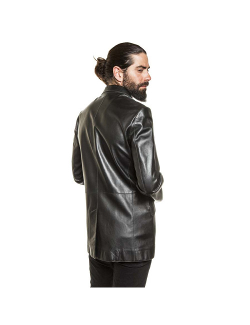 Veste THIERRY MUGLER homme cuir noir