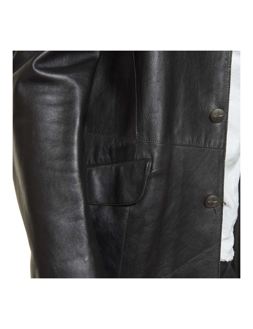 Veste THIERRY MUGLER homme cuir noir